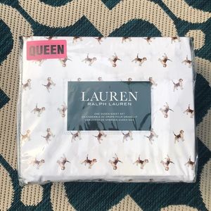 Lauren Ralph Lauren Queen Beagle Dog Sheet Set